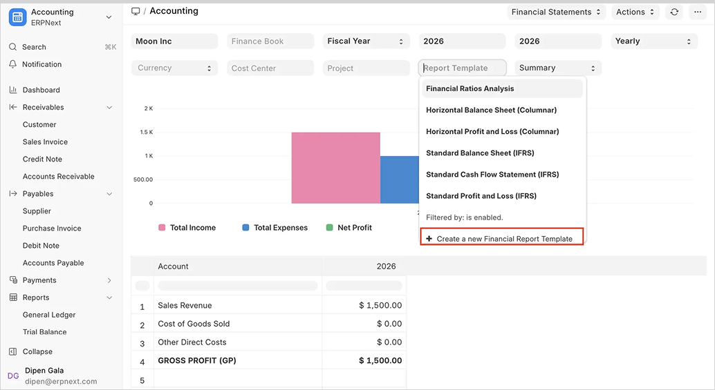 customizable-finance-statement