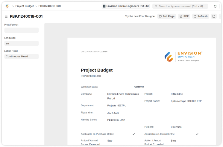 Budgeting & Cost Control