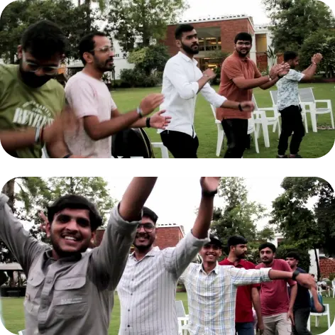 Office trip evening filled with traditional music and Garba dance