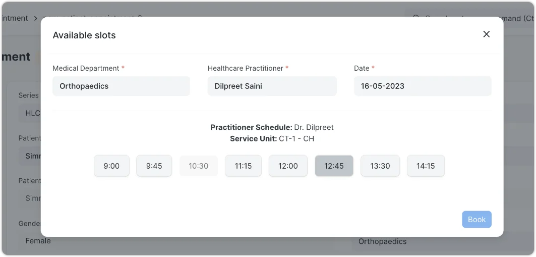 Consultation and Appointment Management