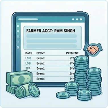 Managing farmer payments, advances, loan deductions, and cooperative accounts