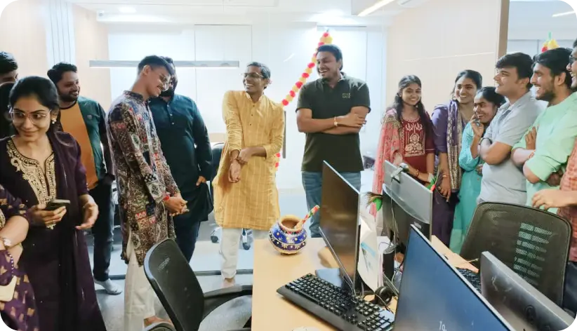 Discussing the winners