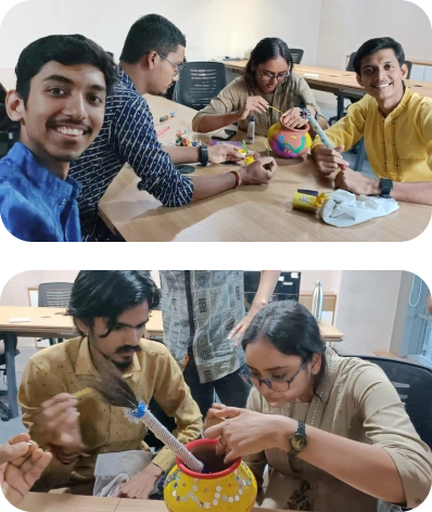 Team 2 decorating matki