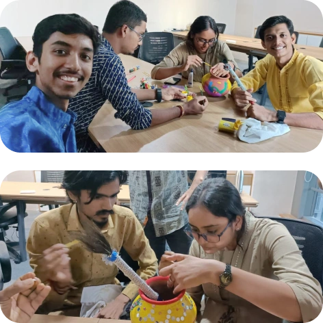 Team 2 decorating matki