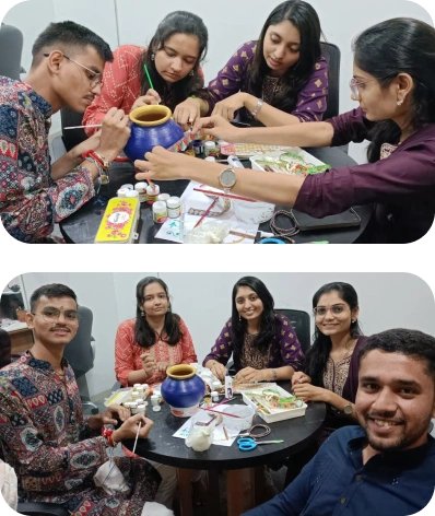 Team 3 decorating matki