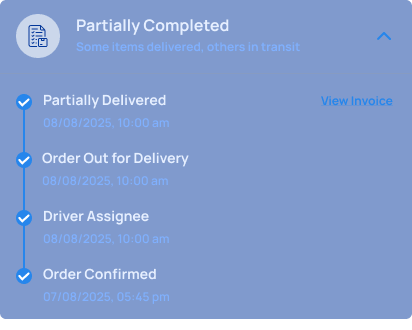 Retailer Tracks Delivery & Manages Payments